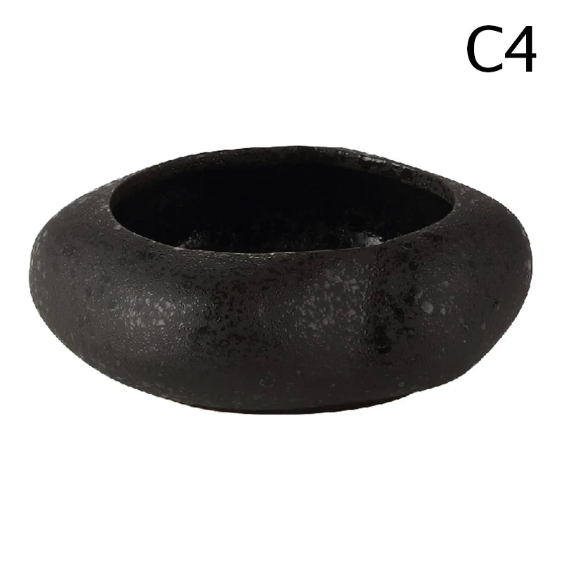 Japanese Style Ikebana Vase Ceramic Lotus Seedpod Zen Tea Table Desktop Flower Arrangement Utensils Ceramic Stone Sand Decor