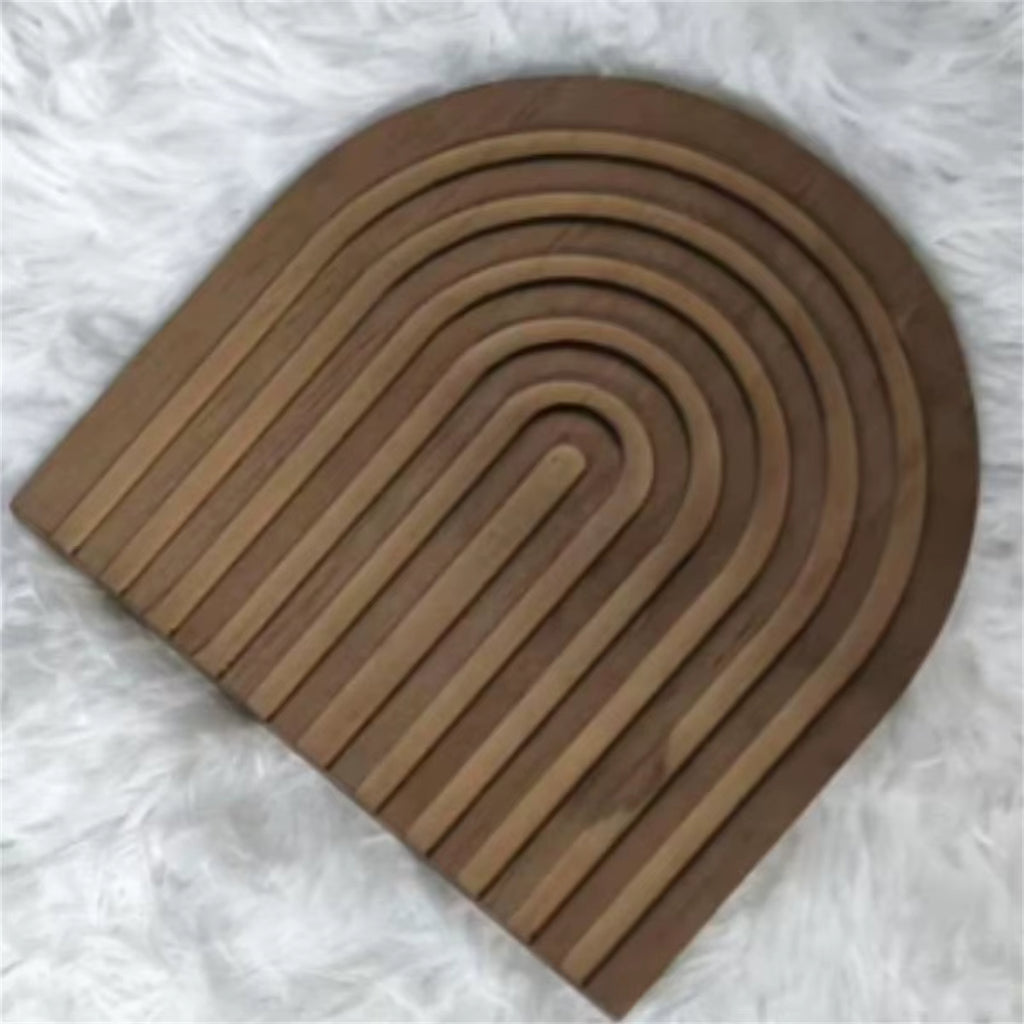 Wooden Wave Arch Shaped Cutting Board Boho Style Decorative Wooden Cutting Board Home Decor for Kitchen Dining Room Living Room