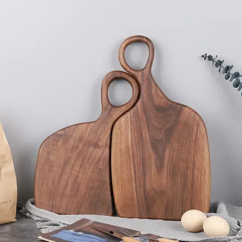 Creative Black Walnut Vegetable Board, Wooden Steak Bread Tray, Solid Wood Cutting Board Set, Complementary Food Board