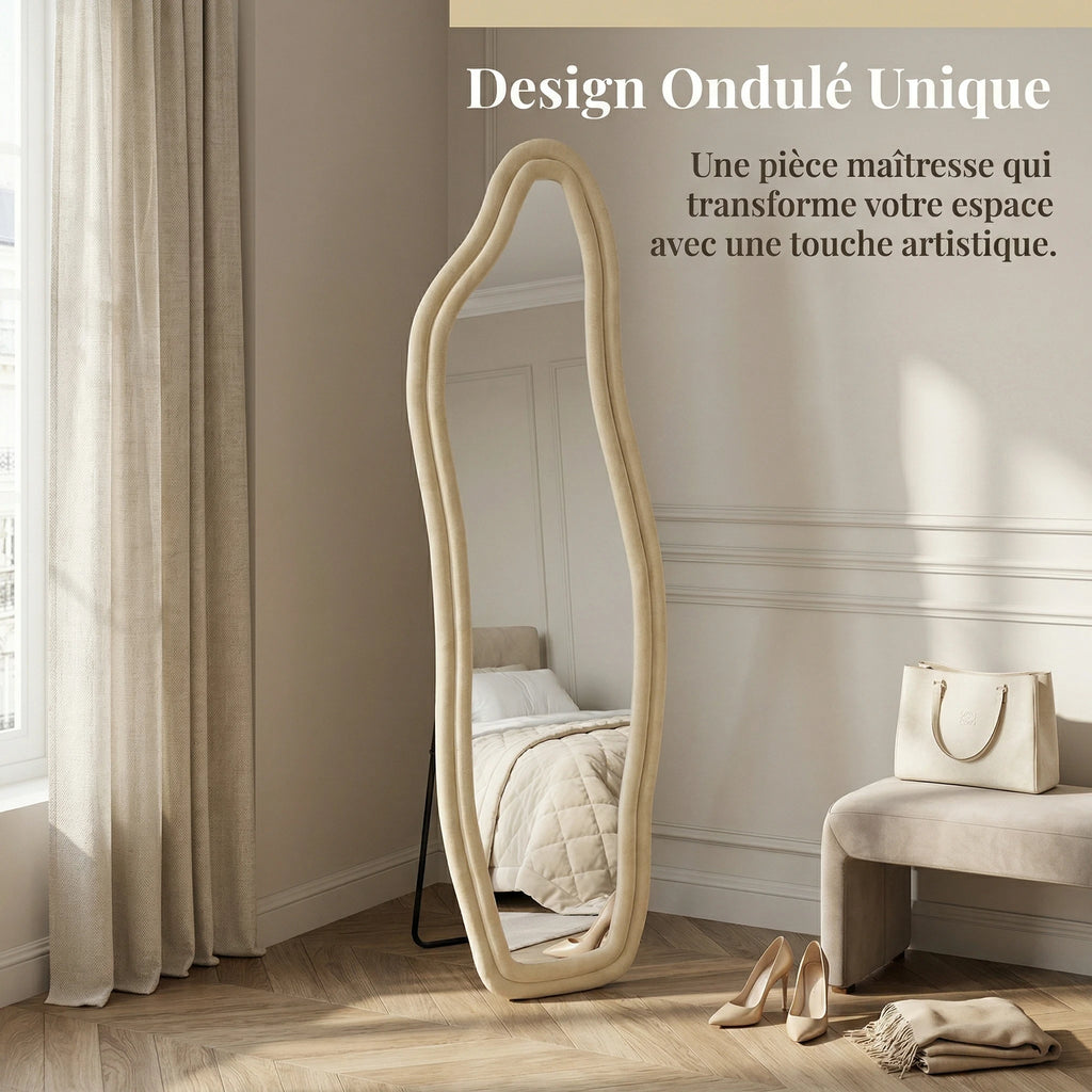 Foot Mirror 160X50 Cm, Wall Mirror, Organic Mirror with Aluminum Alloy Frame, Mirror Tempered Glass Door, Mirror