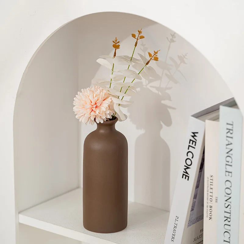 Ceramic Vase White Flower Pot Nordic Decorative Vase Dry Flower Vases for Home Living Room Desktop Decor Ваза Для Цветов