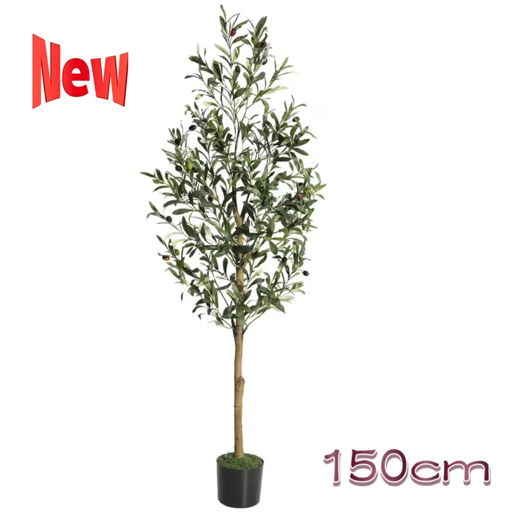 Artificial Olive Tree 120/150/180Cm-Artificial Plants with Wood Trunk for Living Room Office Decor, Spring Decoration
