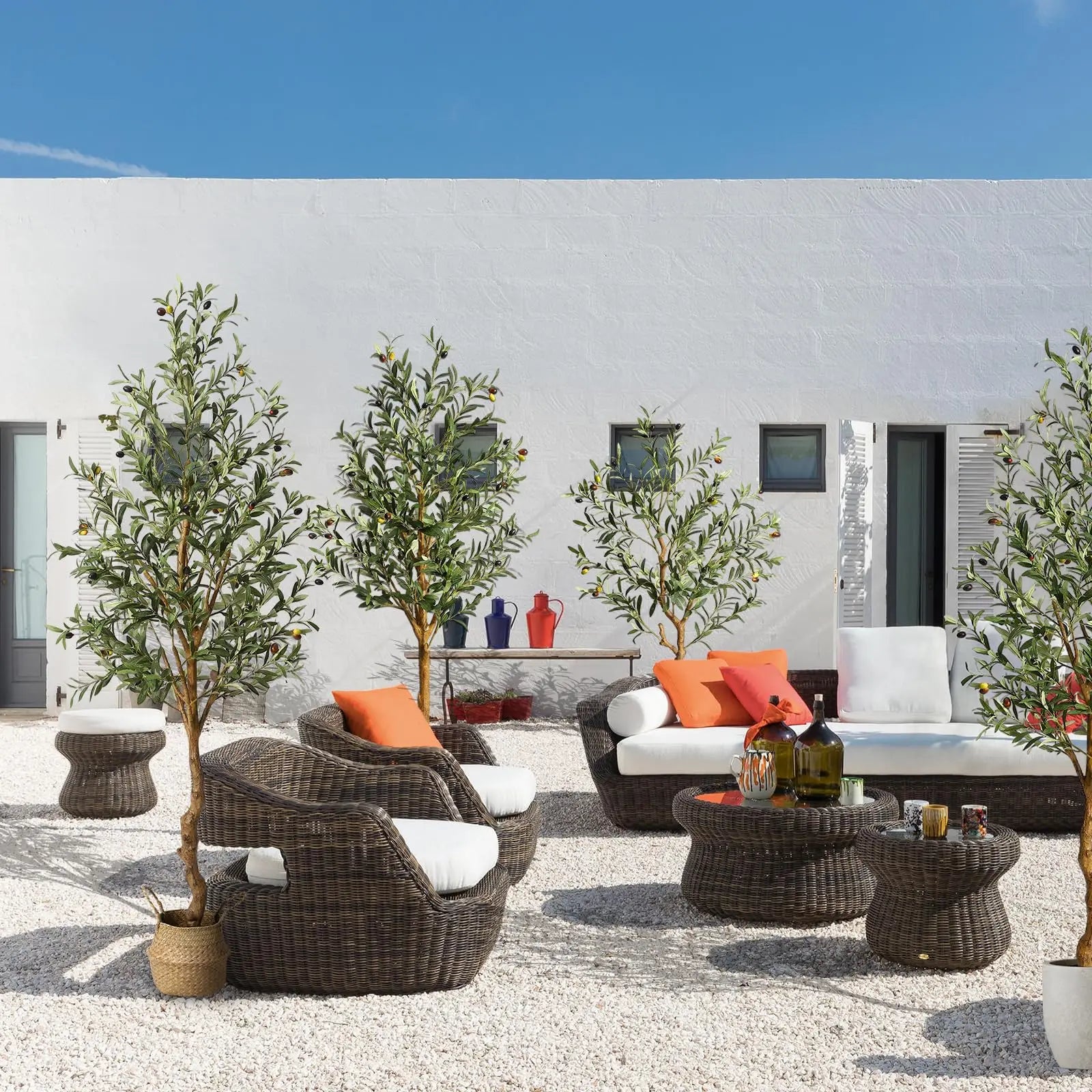 Artificial Olive Tree 120/150/180Cm-Artificial Plants with Wood Trunk for Living Room Office Decor, Spring Decoration