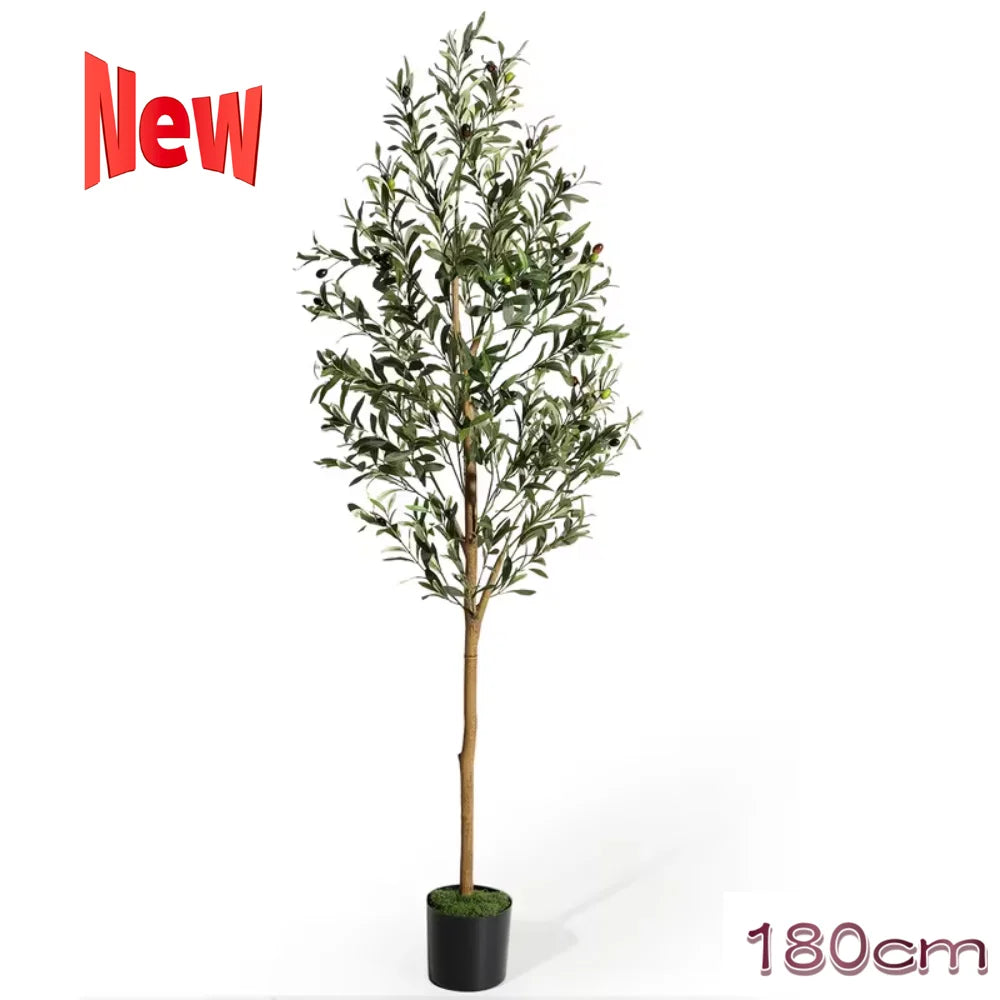 Artificial Olive Tree 120/150/180Cm-Artificial Plants with Wood Trunk for Living Room Office Decor, Spring Decoration
