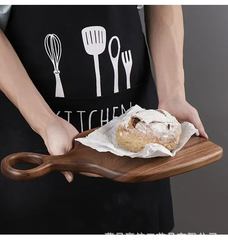Creative Black Walnut Vegetable Board, Wooden Steak Bread Tray, Solid Wood Cutting Board Set, Complementary Food Board