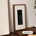 Solid Walnut & Teak Wood Photobooth Strip, Travel Memory Frame, Display for Maps, Tickets, Pressed Flowers - Long Narrow Gallery Frame