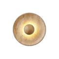 Wandlamp Travertin Hout Rond Warm Licht Woonkamer Slaapkamer Hal Natuursteen Design Wandverlichting Binnen | Restfield