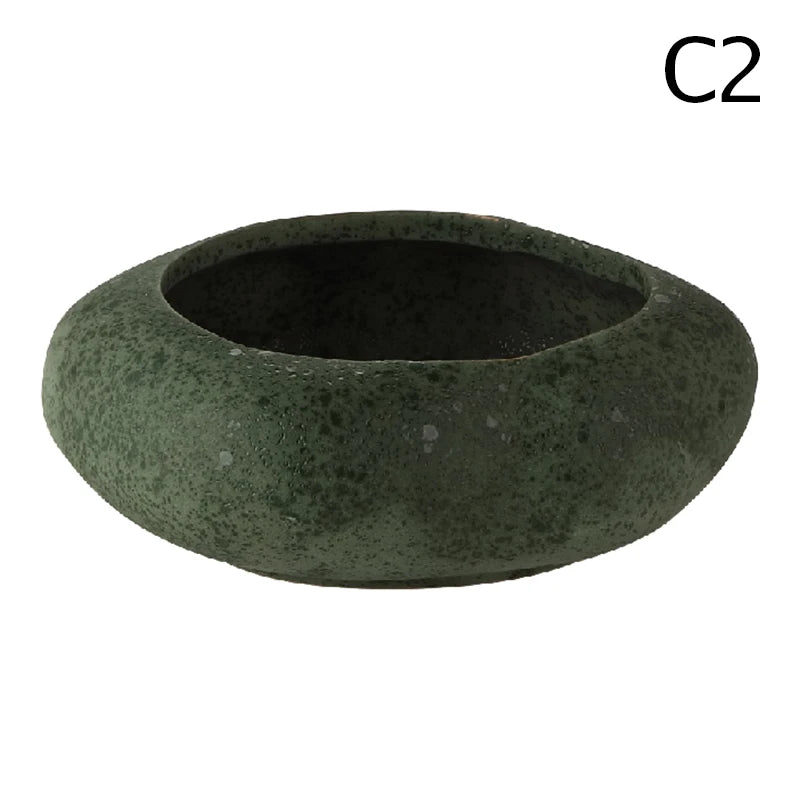Japanese Style Ikebana Vase Ceramic Lotus Seedpod Zen Tea Table Desktop Flower Arrangement Utensils Ceramic Stone Sand Decor