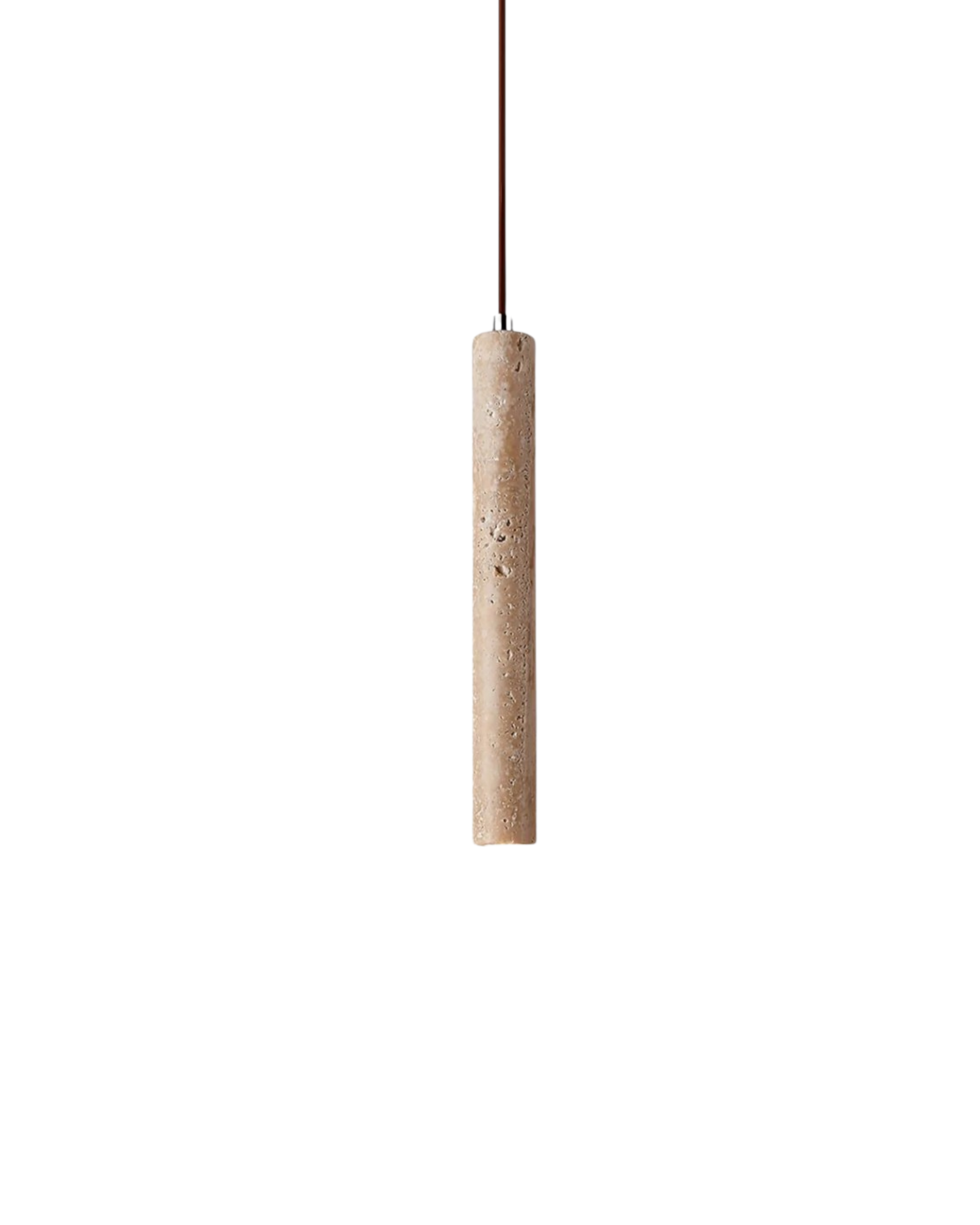 Natuurlijke Travertin Hanglamp Met Cilindervormig Design Voor Eetkamer En Hal – Japandi Natuursteen Verlichting | Restfield