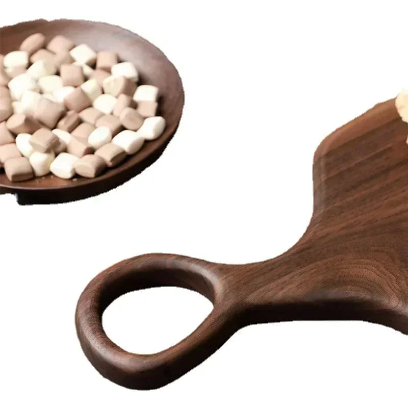 Creative Black Walnut Vegetable Board, Wooden Steak Bread Tray, Solid Wood Cutting Board Set, Complementary Food Board