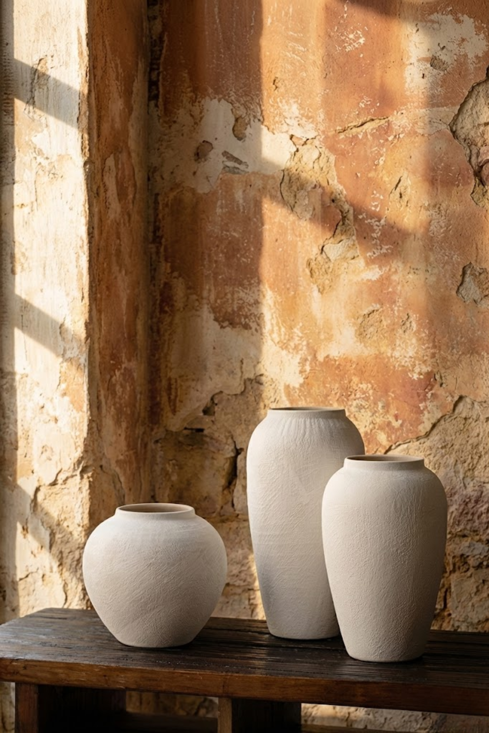 Matte Stone Ceramic Vase – Tall