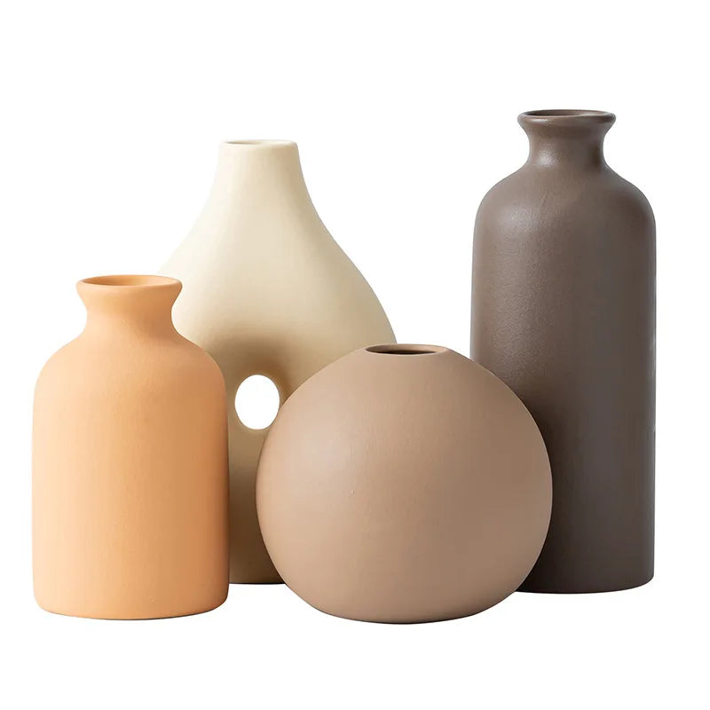 Ceramic Vase White Flower Pot Nordic Decorative Vase Dry Flower Vases for Home Living Room Desktop Decor Ваза Для Цветов
