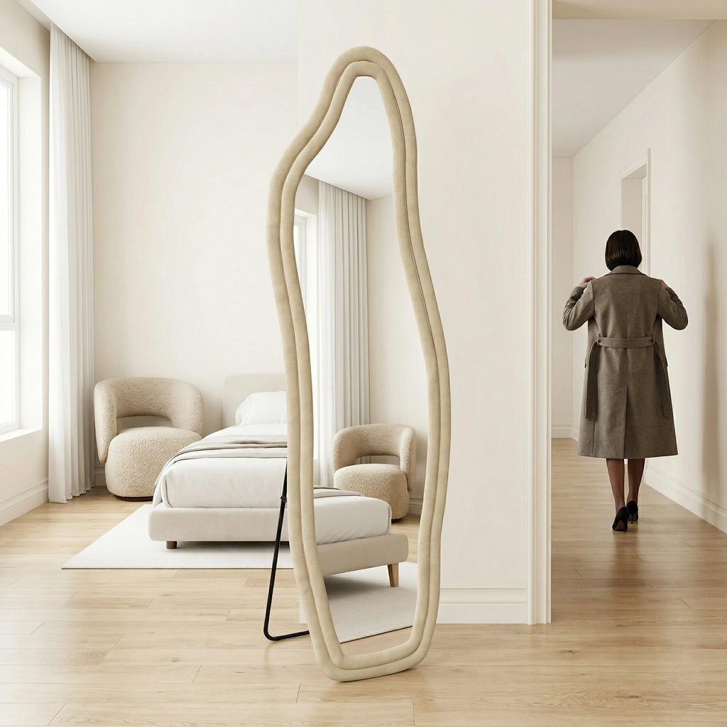 Foot Mirror 160X50 Cm, Wall Mirror, Organic Mirror with Aluminum Alloy Frame, Mirror Tempered Glass Door, Mirror