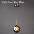 Amber Smoke Gray Clear Glass Pendant Lamp LED Hanging Light for Dining Room Table Kicthen Island Bedroom Bedside Lighting