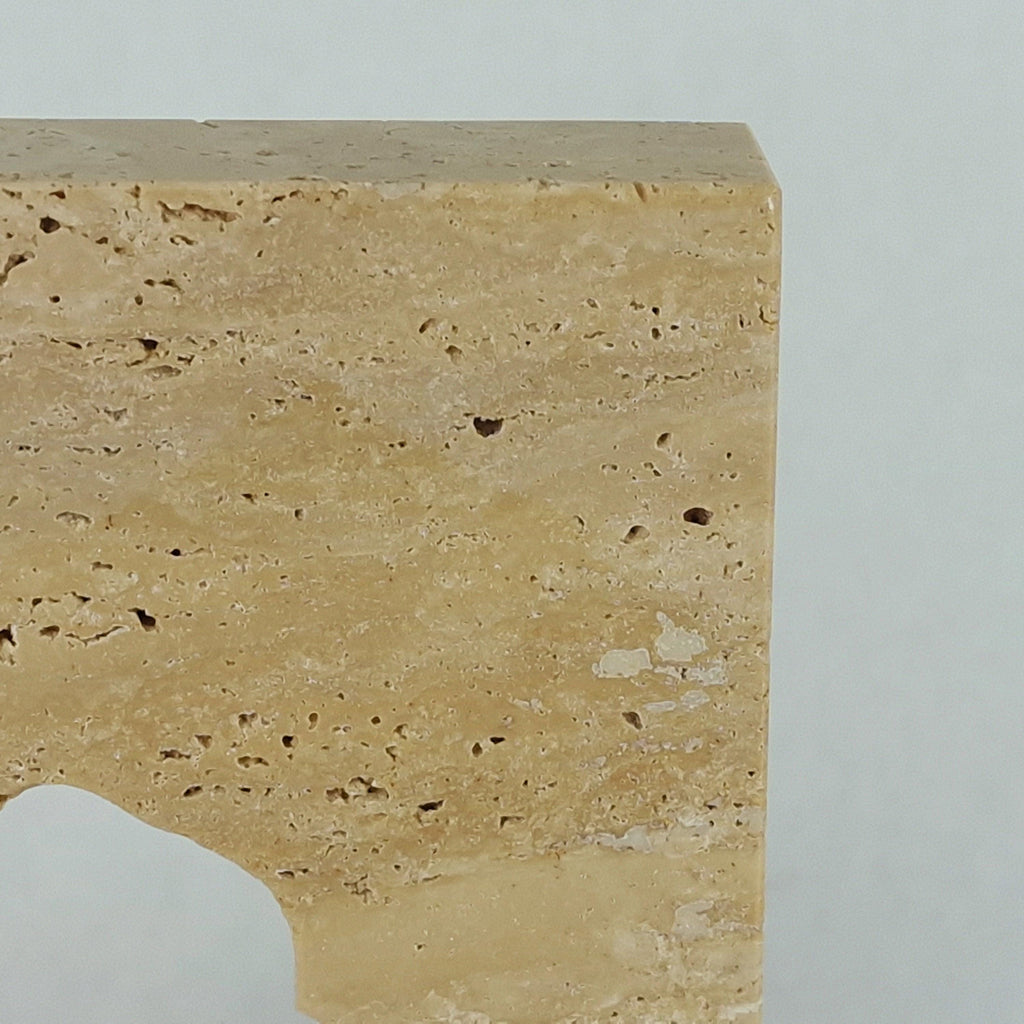 Travertine Sculpture | Arch Design Natural Stone Object | Modern Home Decor | Interior Statement Piece | Jumeirah